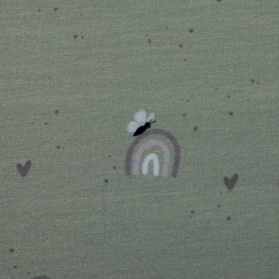 Jersey | I love Ponys | Regenbogen Herzen dunkelmint